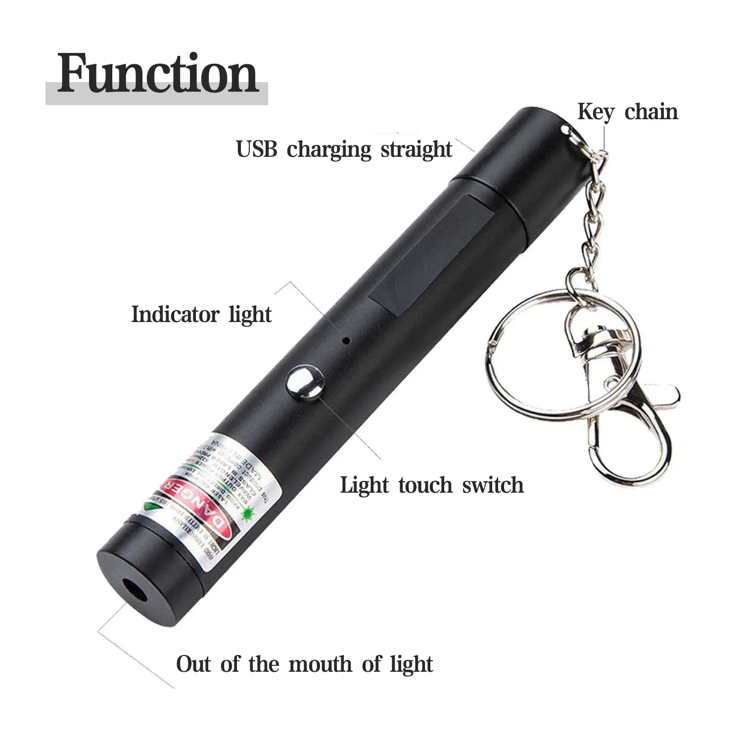 

High-power USB rechargeable green red laser sight outdoor laser built-in battery laser pointer PPT military laser demonstrator
