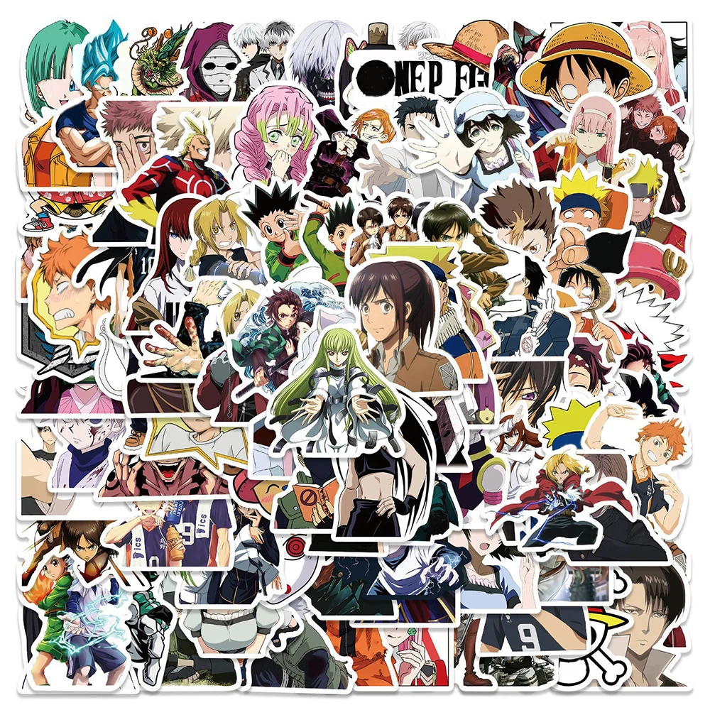 100 шт. популярный стиль смешанные аниме наклейки пакет для детей классическая