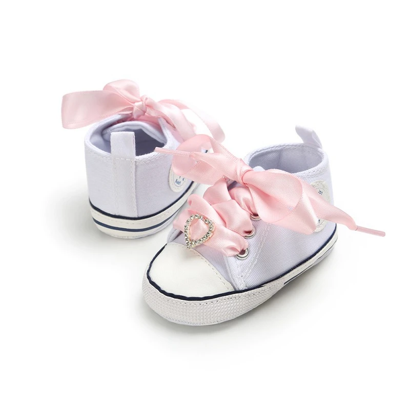 

Lace Canvas Classic Sports Sneakers Newborn Baby Boys Girls First Walkers Shoes Infant Toddler Soft Sole Anti-slip Baby Shoes