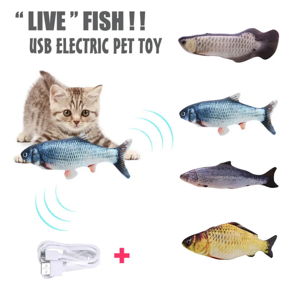 Чаквань 30 см электронная игрушка для кошек ваггирующая рыба электрическая