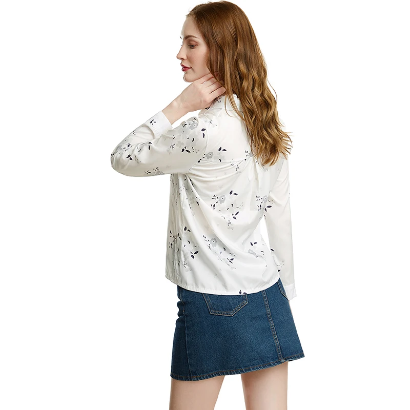 

Women Blouses 2020 Floral Print Long Sleeve Turn Down Collar Blouse Leisure Shirt Tunic Plus Size Blusas Chemisier Femme