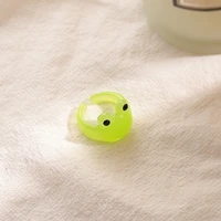 2021 new ring aesthetic ladies fashion charm retro cute frog resin ring couple best gift wholesale