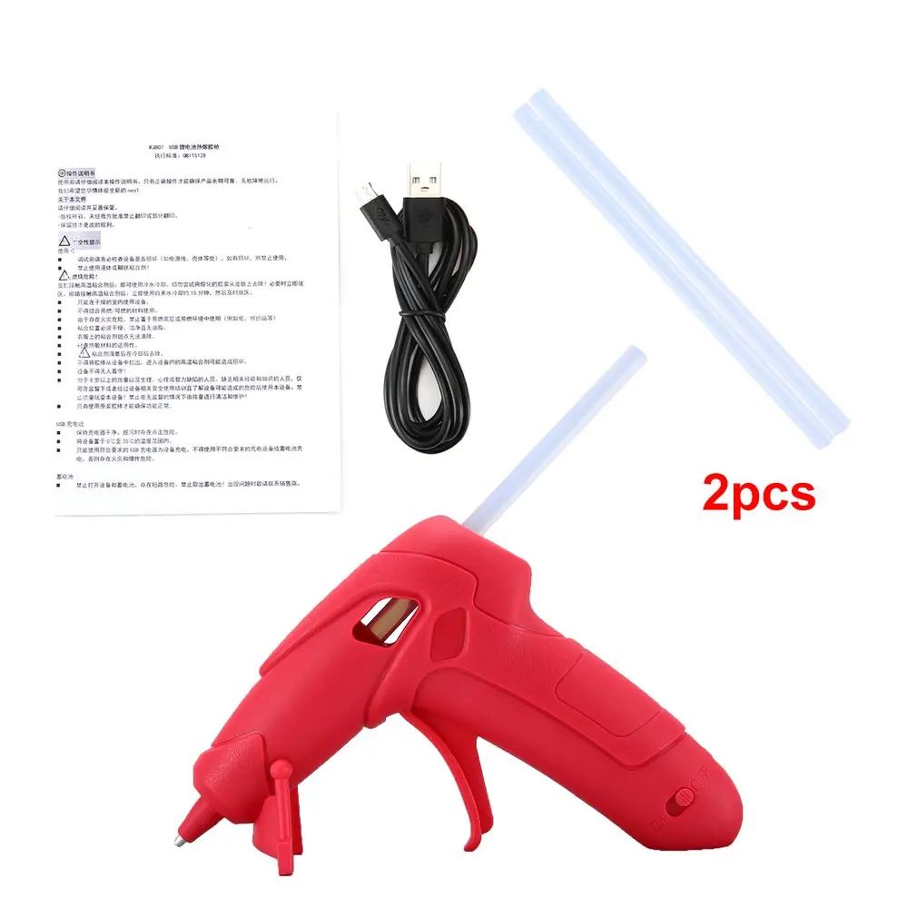 RJ807 зарядка через USB 5V/1A горячего расплава клея пушка с клеевым стержнем для DIY