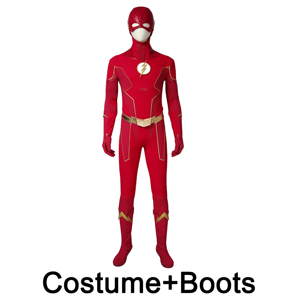 Флэш-костюм для косплея Barry Allen The Flash сезон 6 - Цвет: Costume Boots
