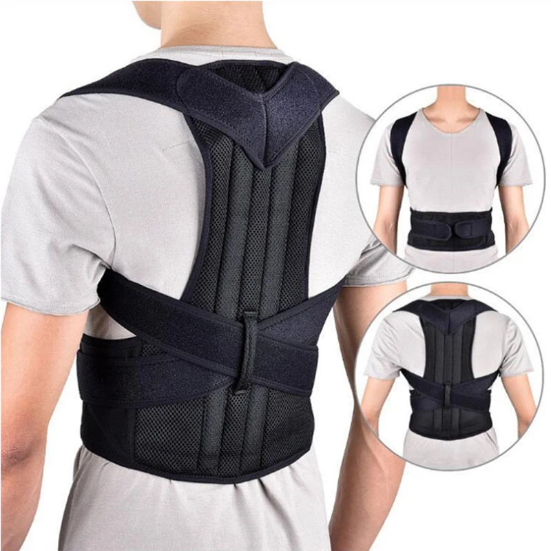 

3XL Plus Size Men Women Body Shaper Shoulder Back Support Belt Posture Corrector Support Magnetic Brace Adjustable