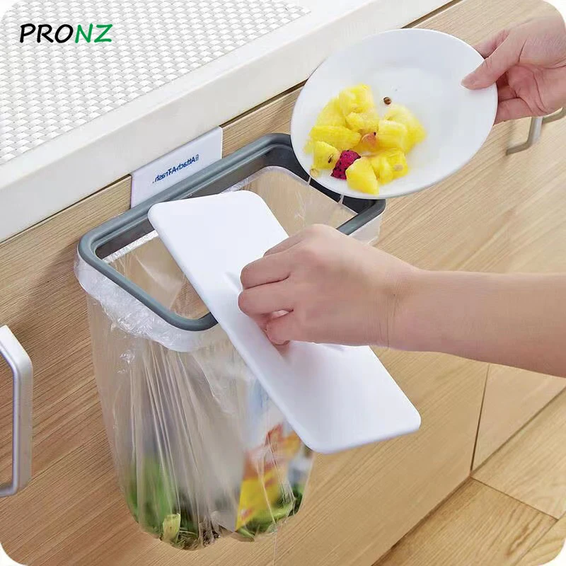 

Portable Plastic Garbage Hanging Bag Kitchen Trash Storage Rack Bag Hook Scouring Pad Dry Shelf Holder Kitchen Organzier