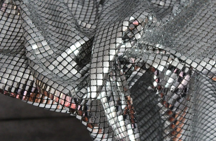 Светоотражающие квадратный плед серебристый Стразы Кубик Рубика сетчатая