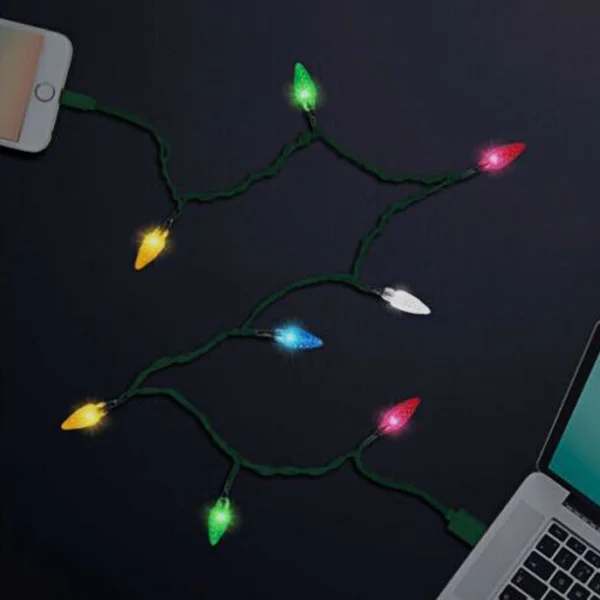 Счастливого Рождества свет СИД USB кабель зарядное устройство Шнур освещения