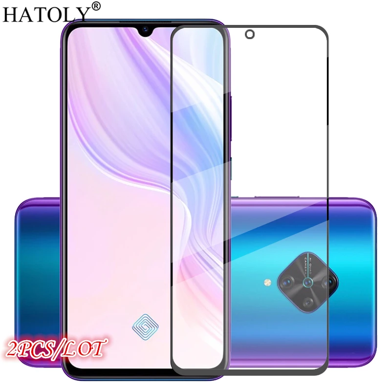 2 шт для стекла vivo V17 закаленное стекло HD экран протектор Полный клей крышка