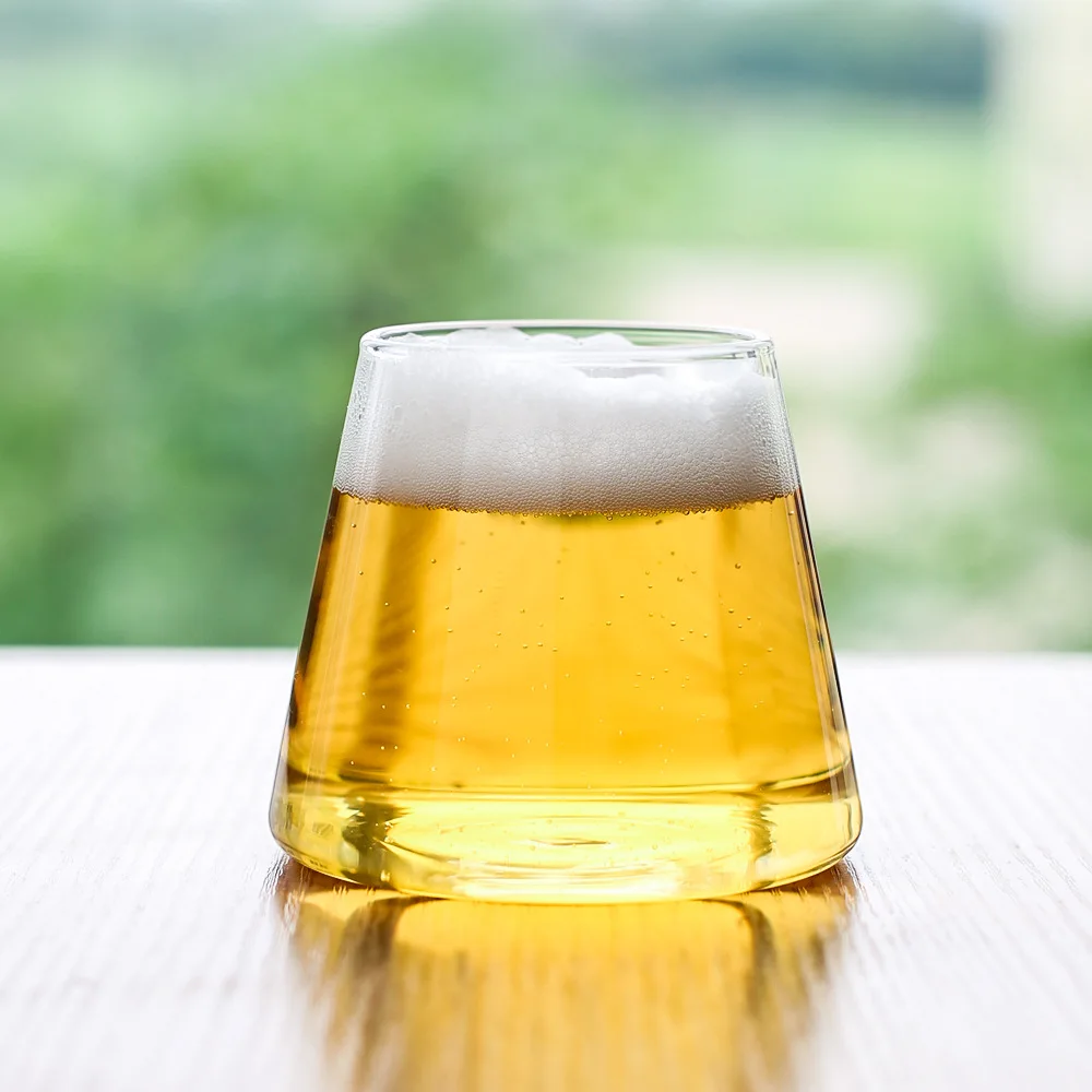 

Japanese-Style Fuji Glass High Whiskey Glass Borosilicate Crystle Gem Juice Drink Cup Cocktail Beer Steins Free Shipping Items