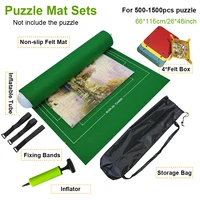 puzzle roll up mat jigsaw felt pad blanket sets for up to 1500pcs adults portable travel puzzle storage saver with sorting tray