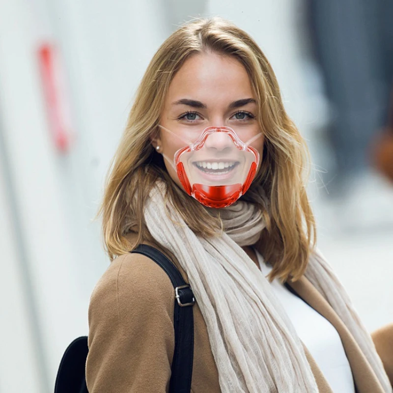 Прозрачная защитная маска для рта прочная взрослых лица комбинированная