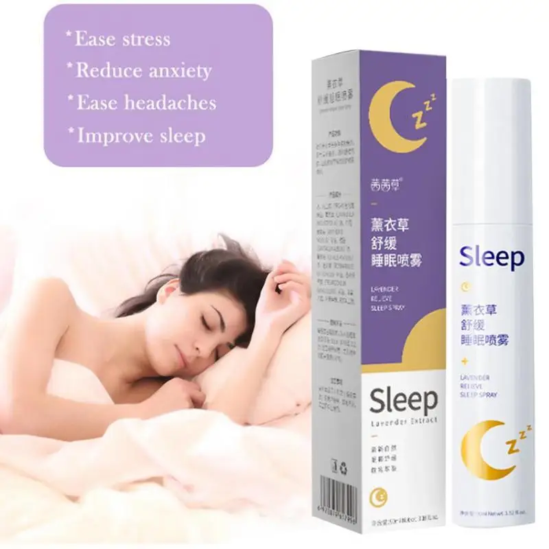 

Lavender Deep Sleep Pillow Spray Insomnia Seed Extract Essential Oil Relieves Stress and Anxiety Helps Sleep Freshening Spray