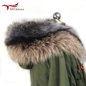 100% из натурального меха енота шарф длинный меховой воротник женские зимние Роскошные Аутентичные енота теплые шейные Куртка с отворотом воротник меховая шаль для женщин