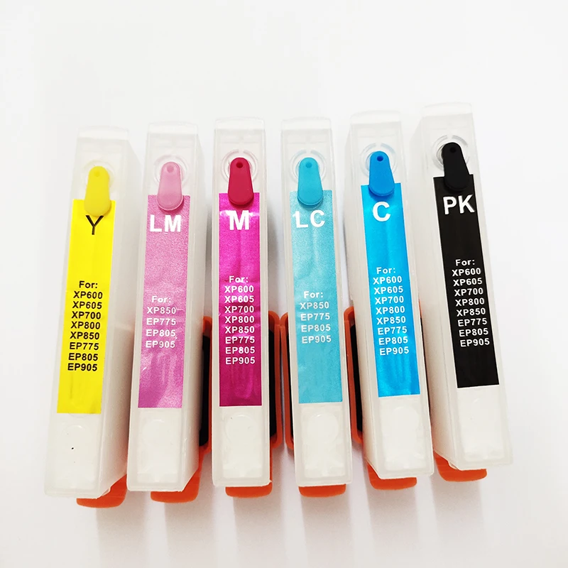 

vilaxh T2431XL 24XL Refillable Ink Cartridge For Epson T2431 - T2436 Expression XP-750 XP-760 XP-850 XP-860 XP-950 XP-55 XP-960