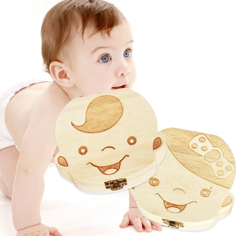 Деревянная детская коробка Детская для хранения зубов органайзер пупфирмы Lanugo