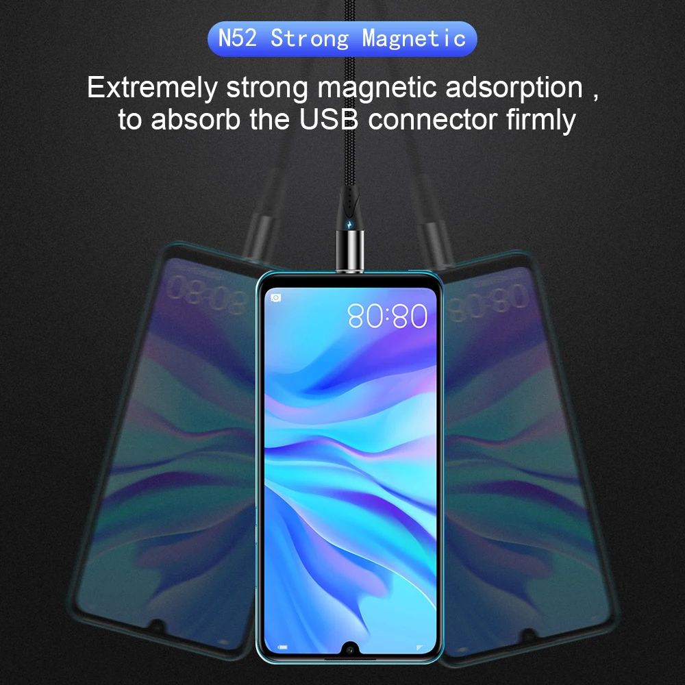 Магнитный кабель Obobix USB Type C для быстрой зарядки и передачи данных зарядное