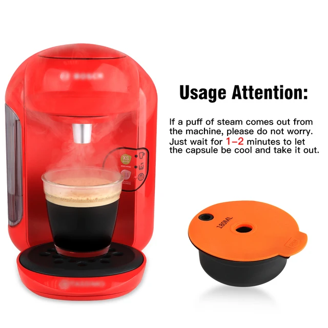 Cápsulas de café reutilizables para máquina BOSCH Tassimo, filtro  rellenable, 60ml/180ml – El paraíso del café