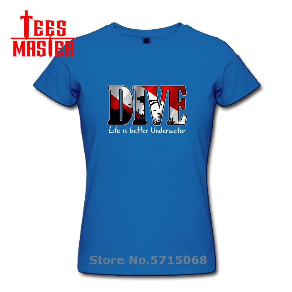 Женская футболка с коротким рукавом для погружения аквалангом летняя Клубная