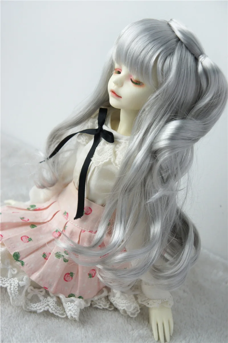 JD506 1/4 красивый курчавый BJD стандартный размер 7-8 дюймов MSD серый кукольный волос