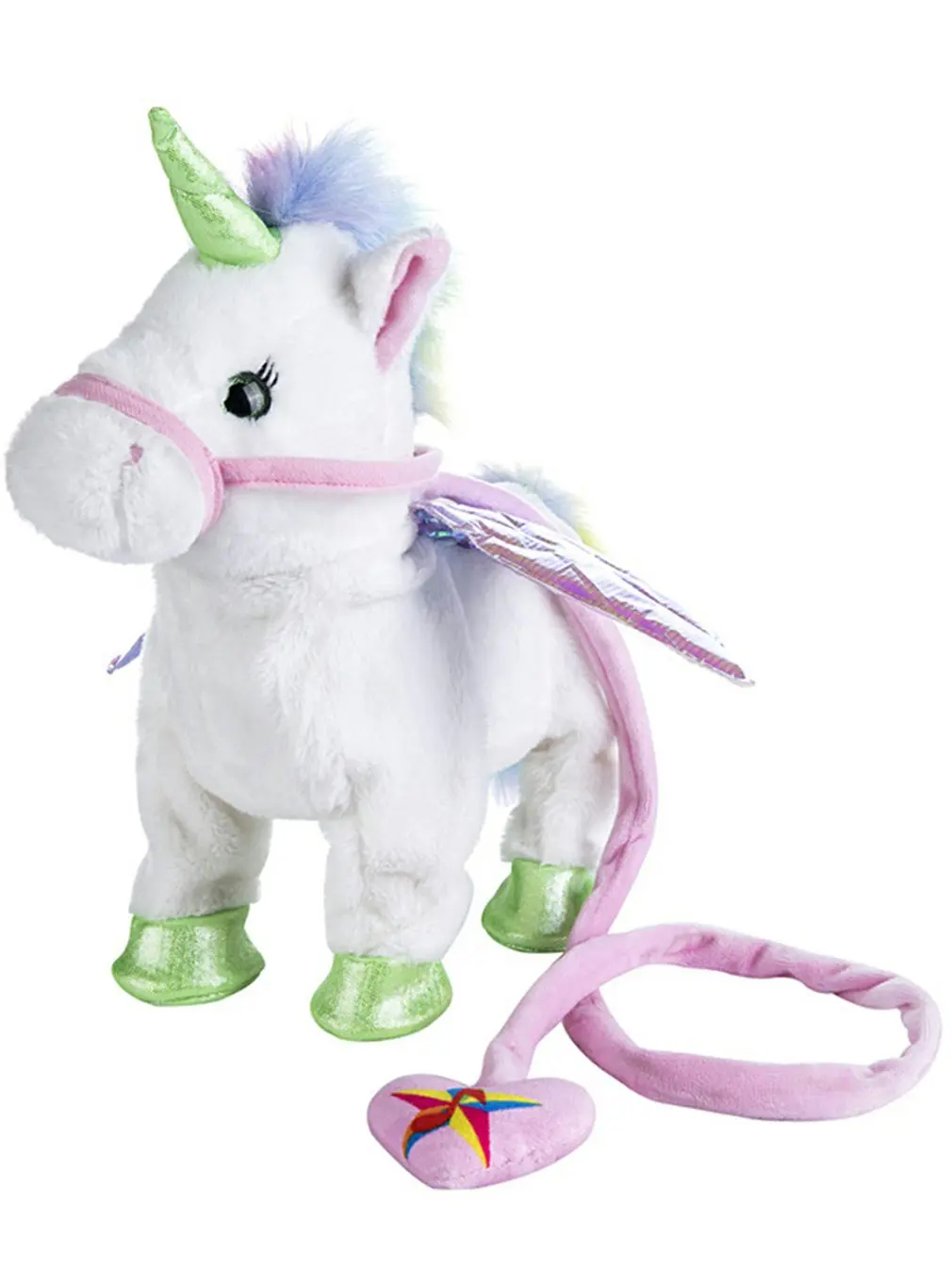 

Игрушка плюшевая электрическая ходячая единорог, 35 см