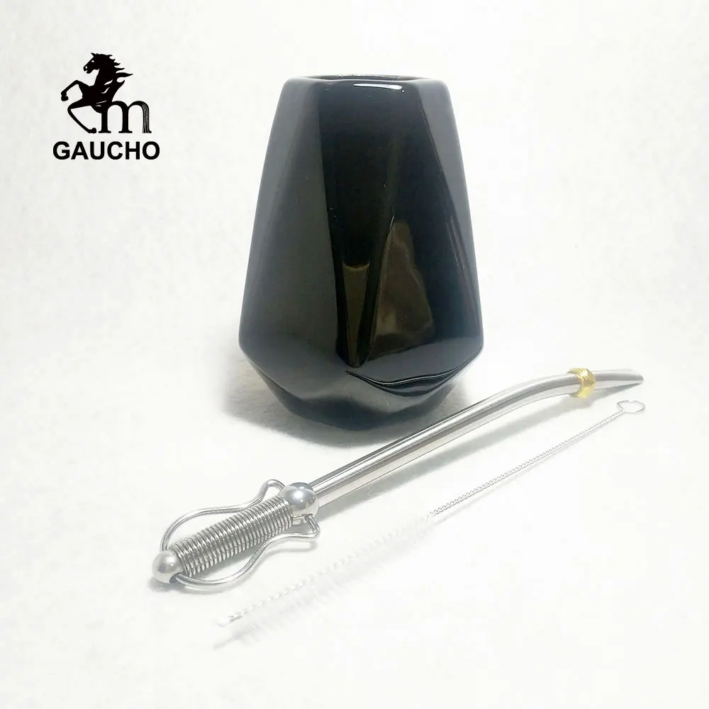 1 компл./лот Gaucho Yerba Mate Gourd 250 мл керамическая чашка teif с фильтром из нержавеющей