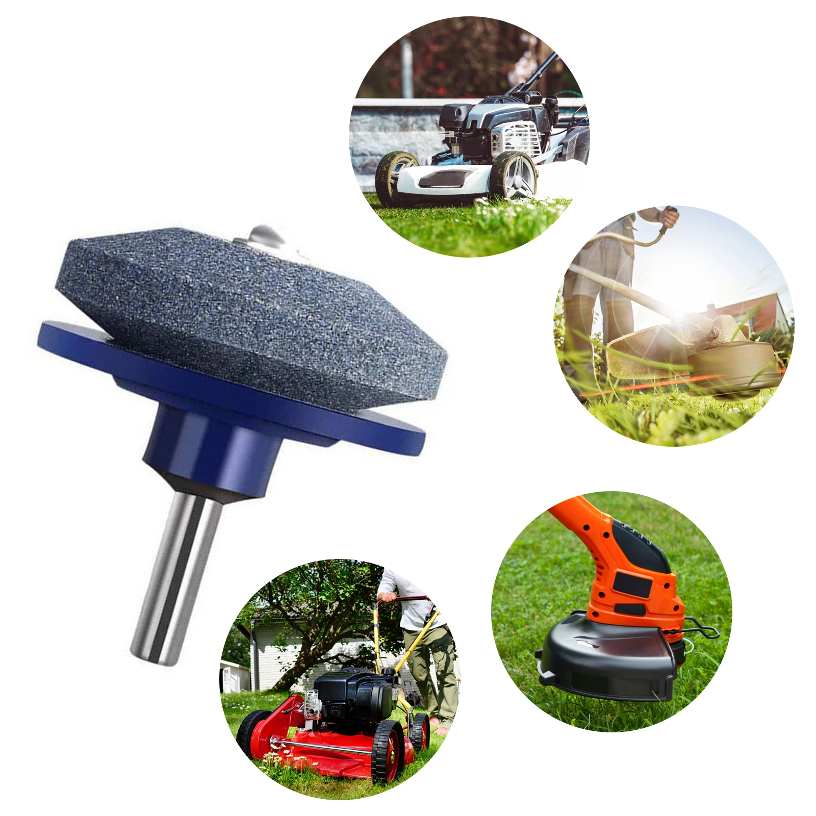 

50MM Faster Lawn Mower Sharpener Lawnmower Blade Sharpener Universal Grinding Rotary Drill Cuts Lawn Mower Blade Sharpener