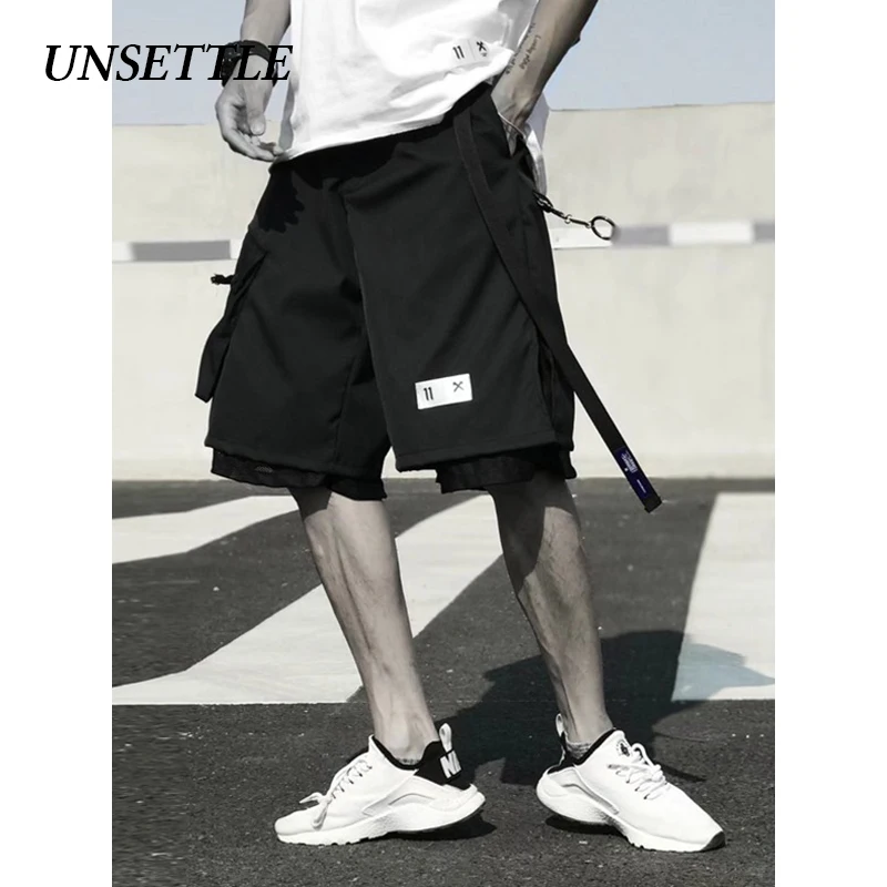 Мужские эластичные шорты UNSETTLE повседневные уличные в стиле Харадзюку спортивные