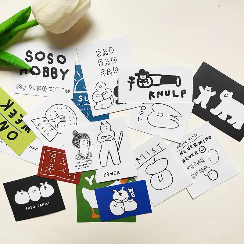 

17Pcs/Pack Cartoon Cute Korea Ins Salt Fun Animals Sticker DIY Scrapbooking Album Diary Label Decoration Stickers