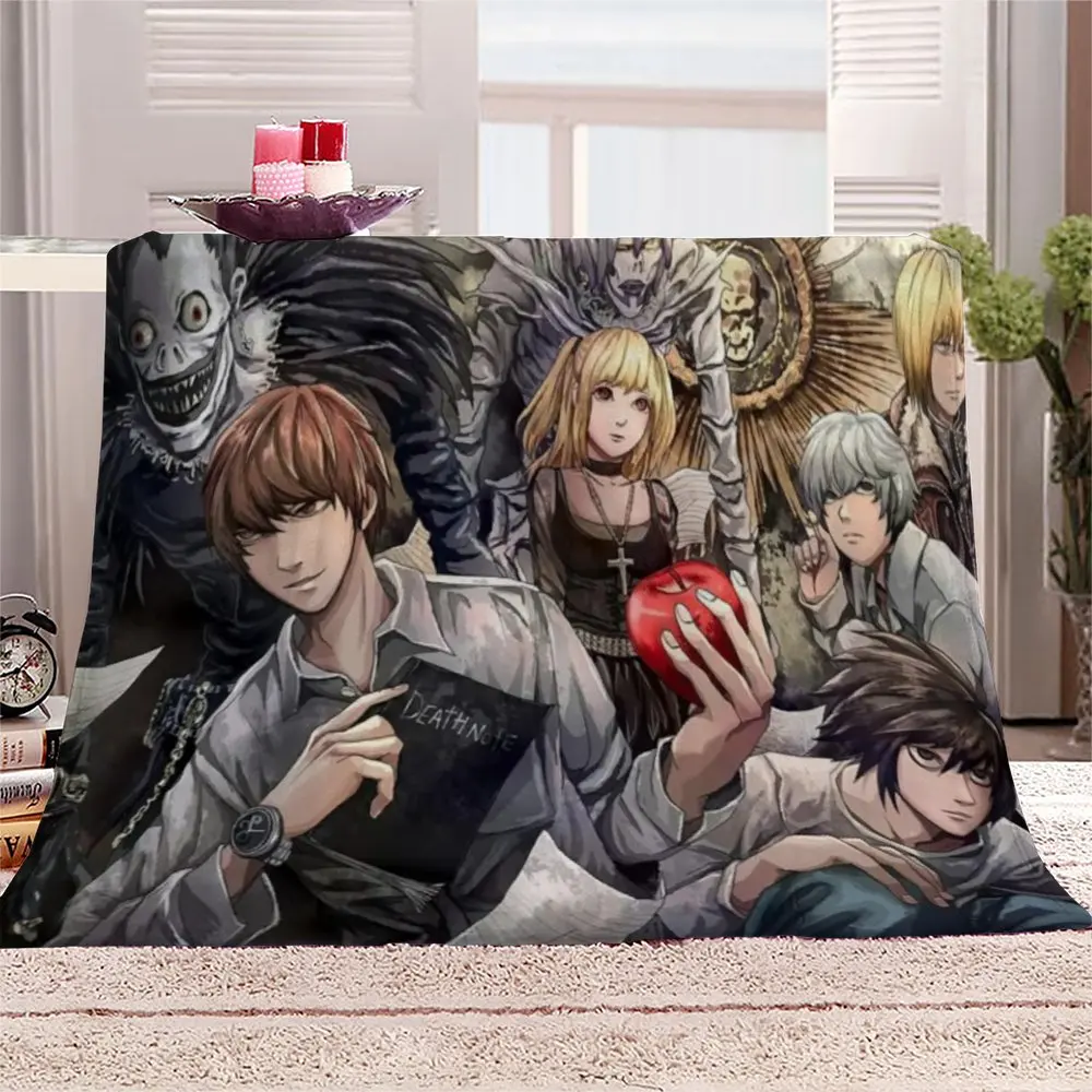 Одеяло с аниме Death Note мягкое покрывало пляжный теплый Дорожный Чехол для детей