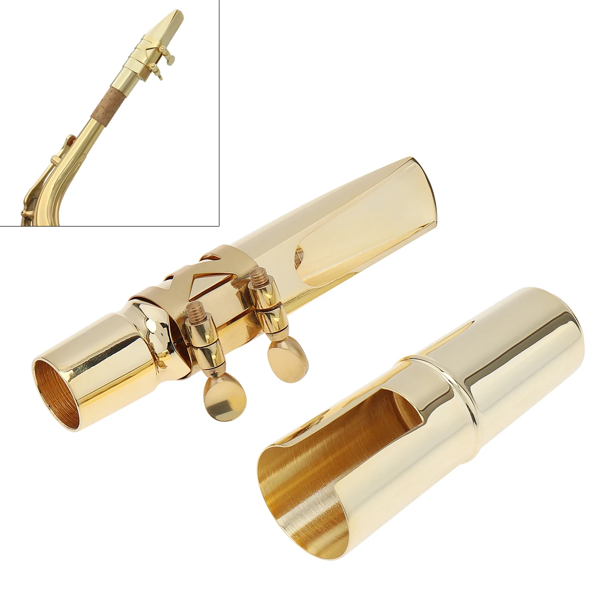 7C Латунь Золото Laquer покрытием металла Eb Мелодия мундштук для саксофона тенора 7 с