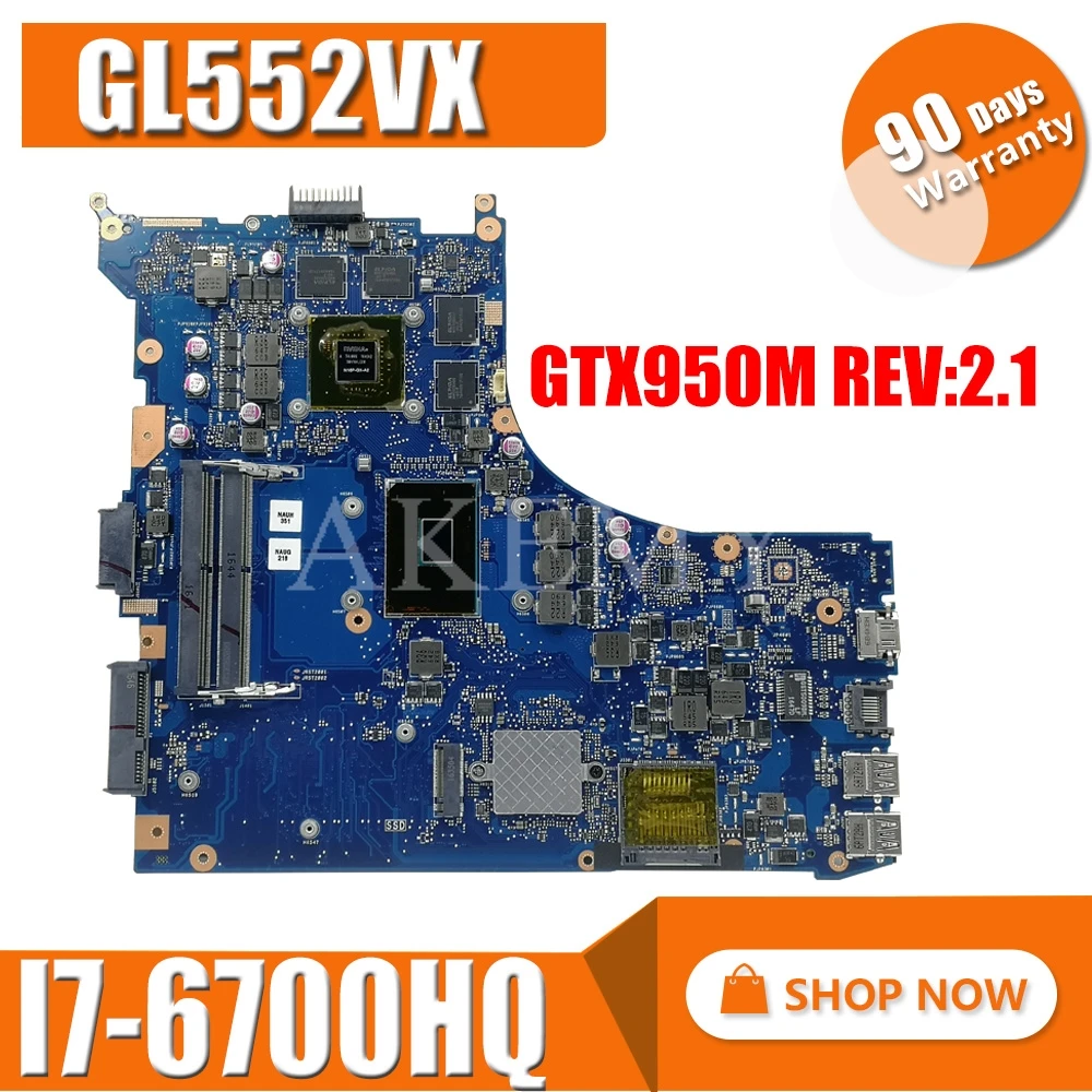 GL552VX материнская плата для For Asus ROG GL552V ноутбука GL552VW REV 2 1 Материнская I7 6700HQ