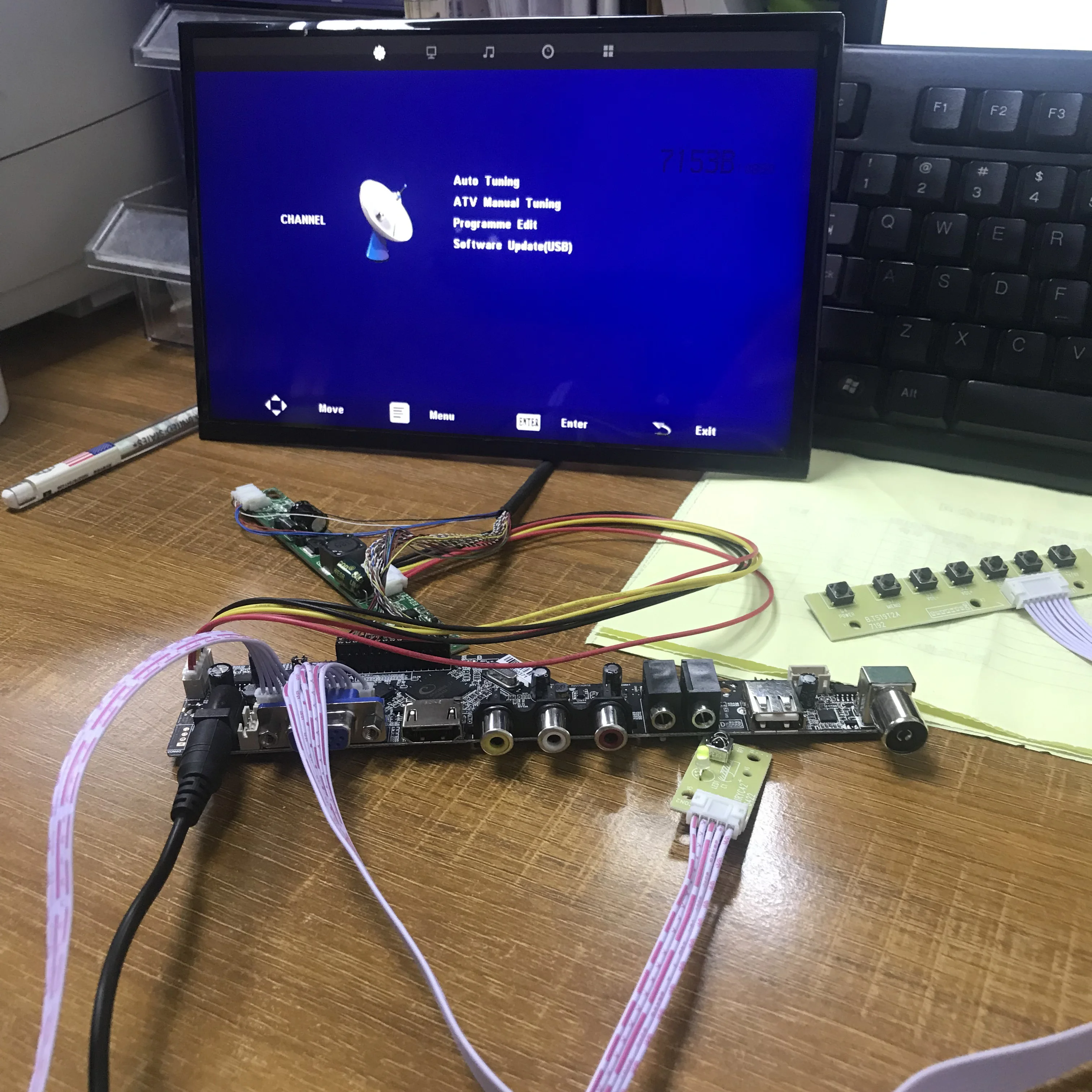 B101UAN02.1 DIY HD дисплей ТВ проектор 10," USB воспроизведение VGA/HDMI/AV/tv функция драйвер платы