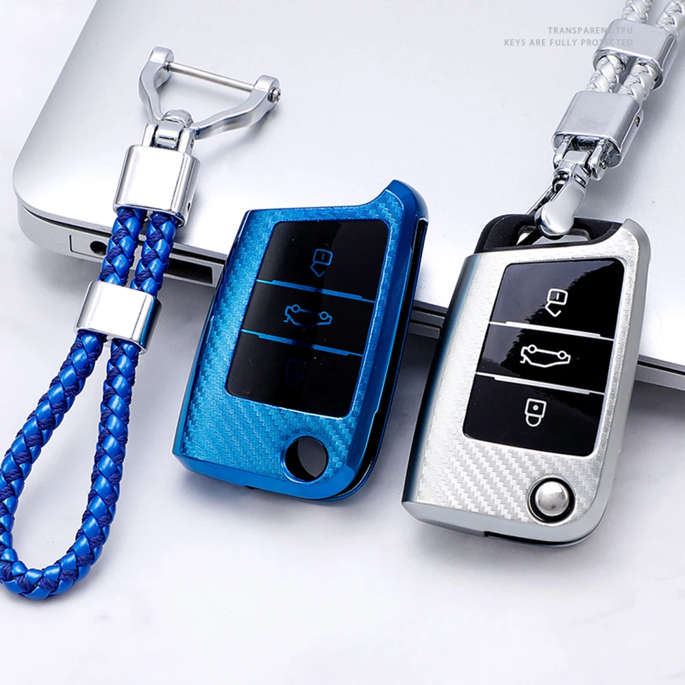

Tpu 3 Button Remote Key Shell Case for VW for Volkswagen Golf 7 MK7 Skoda Seat Passat Skoda Leon Octavia Flip Auto Car Key Cover