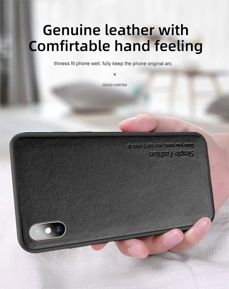 Для iPhone X Xr Xs 11 Pro Max Роскошный чехол из натуральной кожи для iPhone 7 8 Plus анти-осенняя крышка