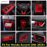 dashboard air ac outlet steering wheel gear decor cover trim abs red interior kit for honda accord 10th 2018 2022 accessories