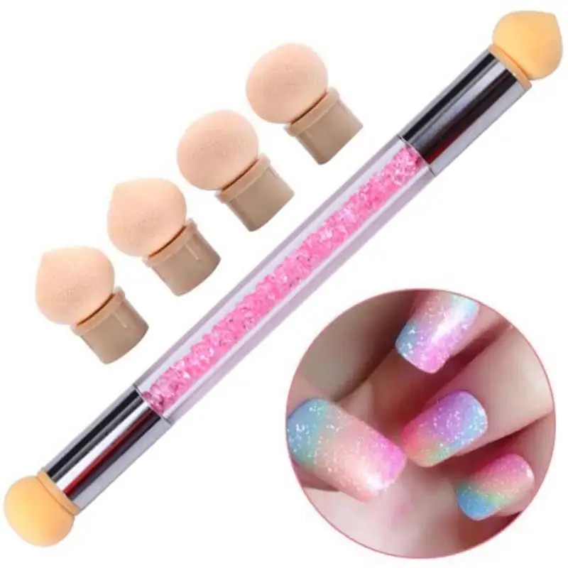 

Kapmore Sponge Nail Art Tool Double Head Dotting Gradient Pen Replaceable Ombre Nail Pen Women Girls DIY Manicure Tools