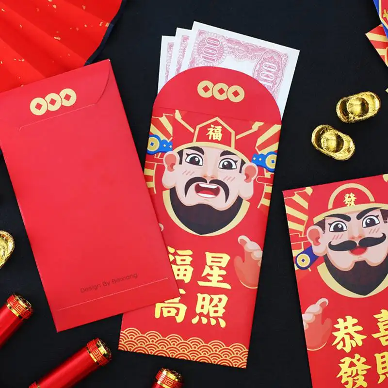 

8Pcs New Year Red Packets Chinese Lucky Seals New Year Gift Packaging Bag Creative Gifts new 2021