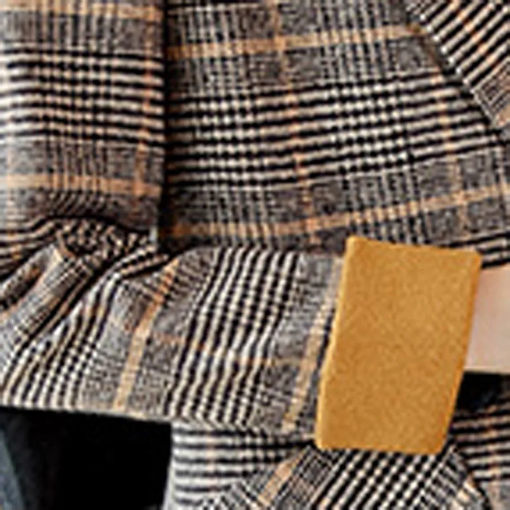 

Vintage Double Breasted Plaid Women Coat Pockets Jackets Female Retro Suits Coat Feminino Outerwear high quality 9.18