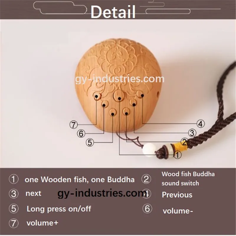 Muyu Zen Медитация Будды песни Sutra плеер с 42 буддистскими внутри ремешок ежедневный