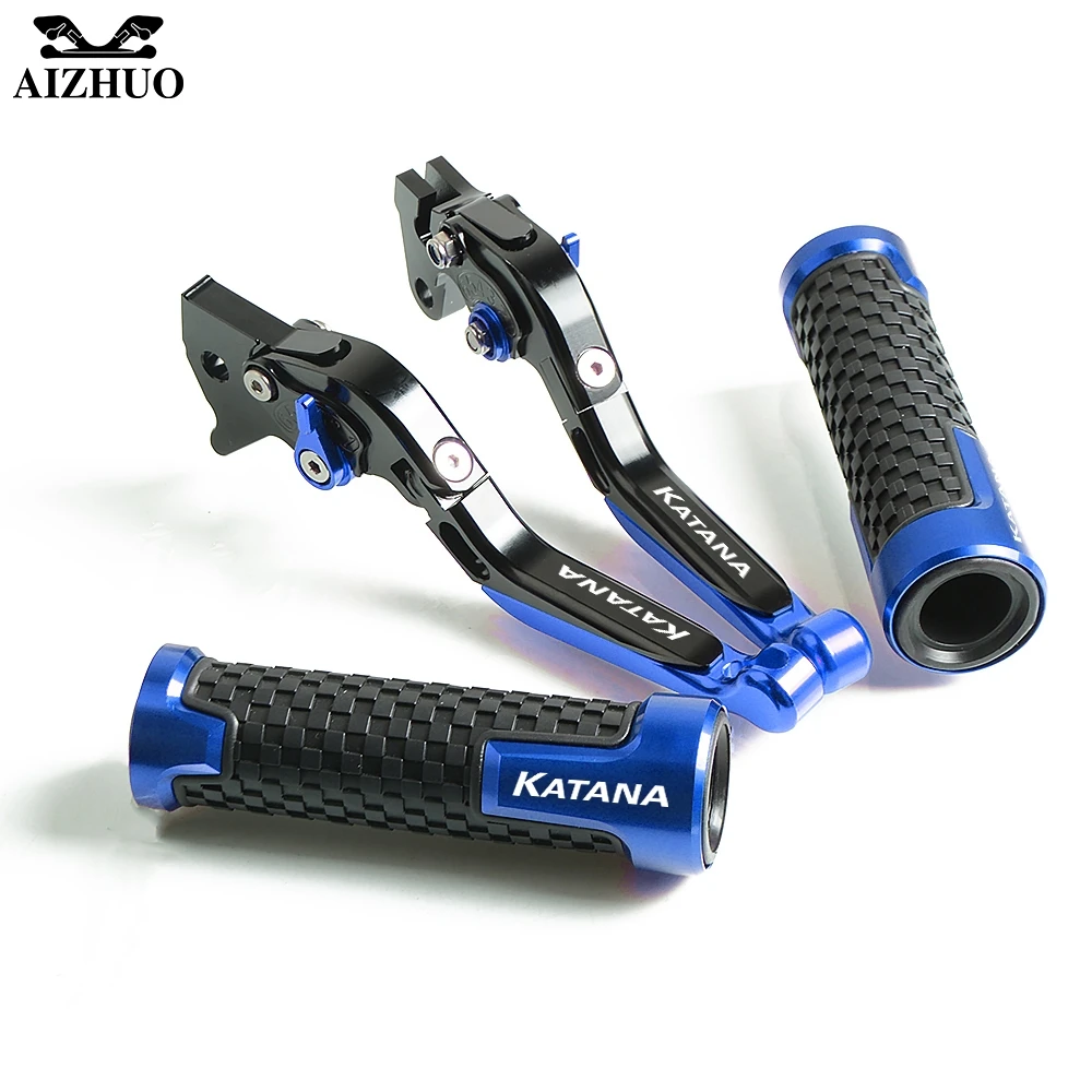 Мотоциклетный тормозной рычаг сцепления Adjusable + ручные ручки руль для SUZUKI Katana 600 750