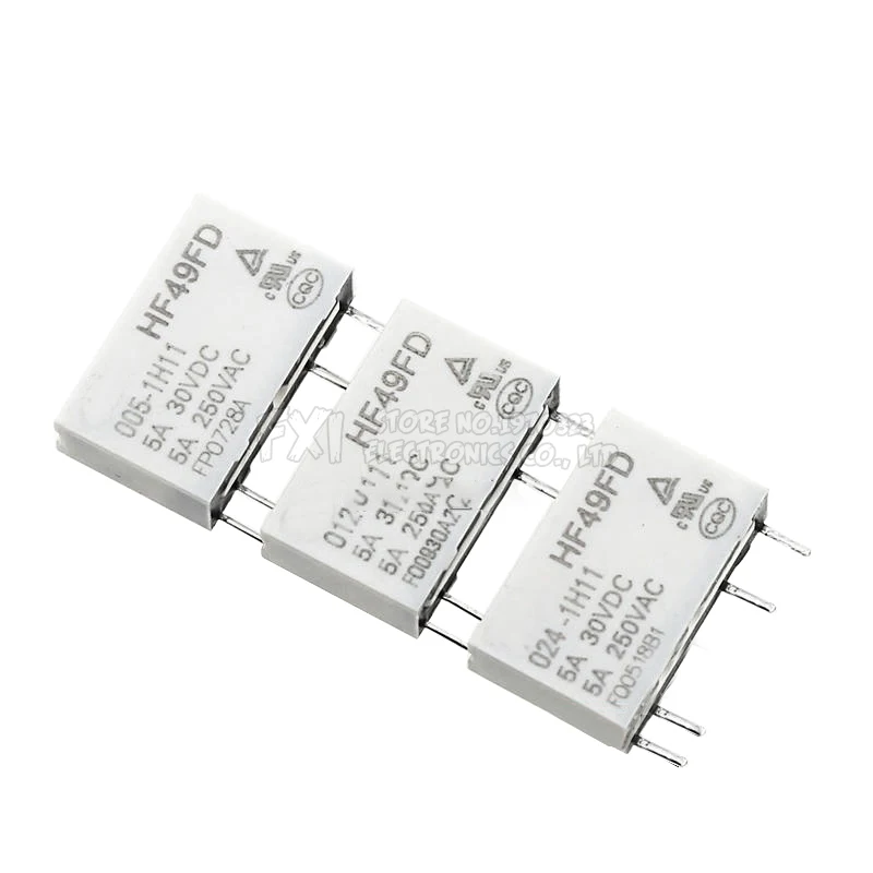 Фото Реле, 5 шт., реле 12 В HF49FD-005-1H11 005-1H12 HF49FD DC5V 1H11 4PIN 5A, реле 5V Rele 12V 24V №1