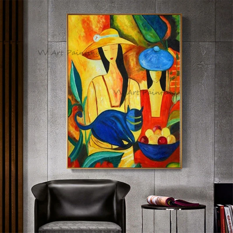 Женская масляная живопись мягкая женщина лидер продаж Современная Чистая ручная