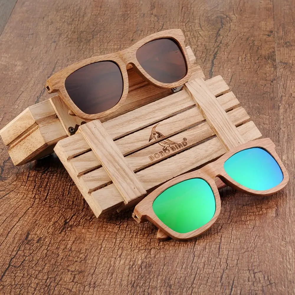 Деревянные солнцезащитные очки lunette de soleil femme BOBO BIRD для мужчин и женщин