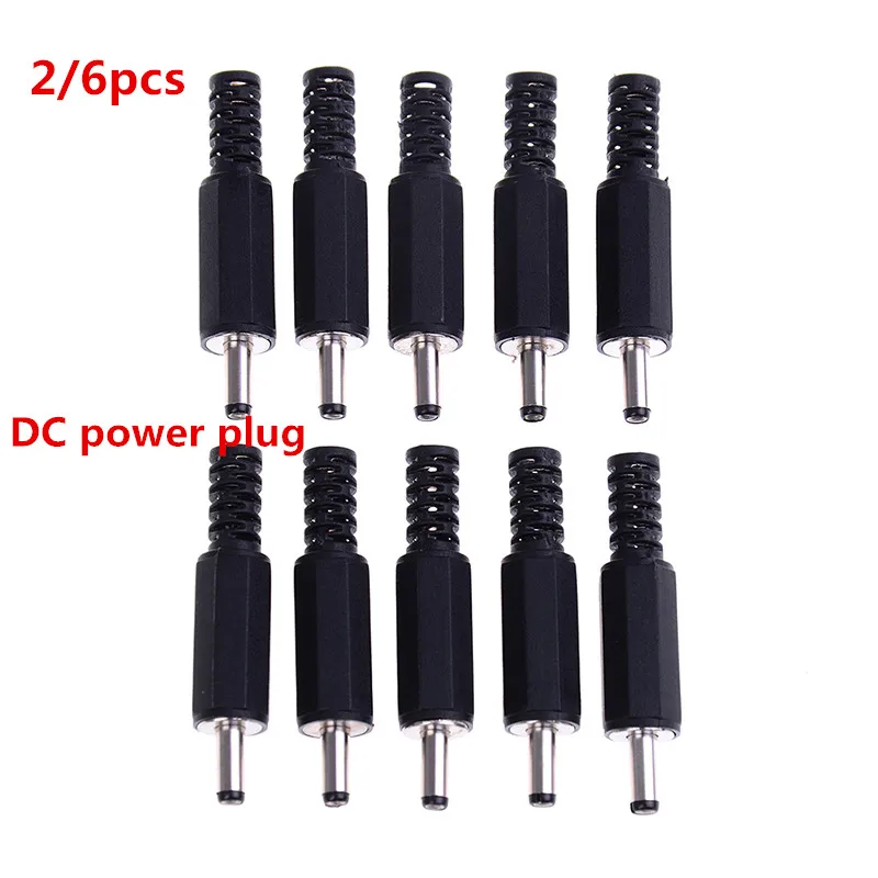 2/6 шт./компл. Dc Мужской Мощность Гнездовой разъем Jack 1 35 мм X 3 5 для