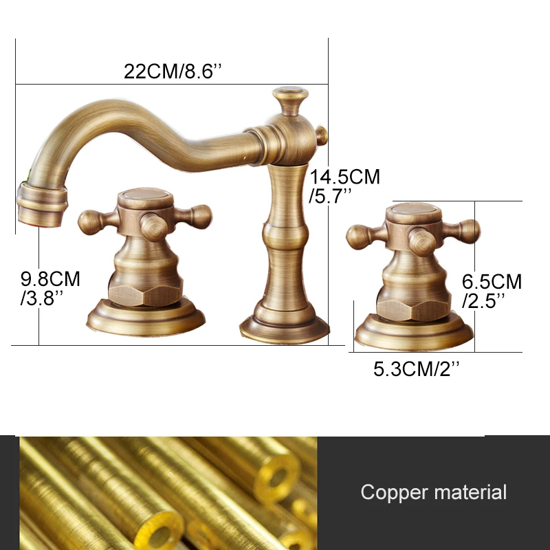 Смеситель для раковины в ванной комнате с 3 отверстиями|Смесители бассейна| |