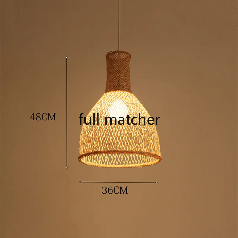 Винтажные подвесные светильники из бамбука деревянные плетеные китайские лампы