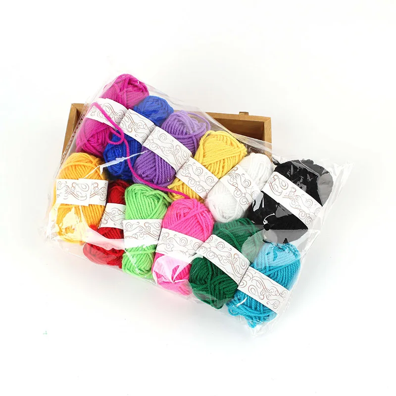 wool 12 рулонов красочная расчесанная мягкая детская молочная хлопчатобумажная пряжа волокна бархатная пряжа ручное вязание крючком из шерсти пряжа для DIY свитера - Цвет: wool