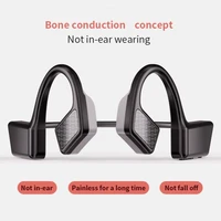 k08 wireless bone conduction bluetooth headsets outdoor sports earphones open ear design tpe material with micro usb interface