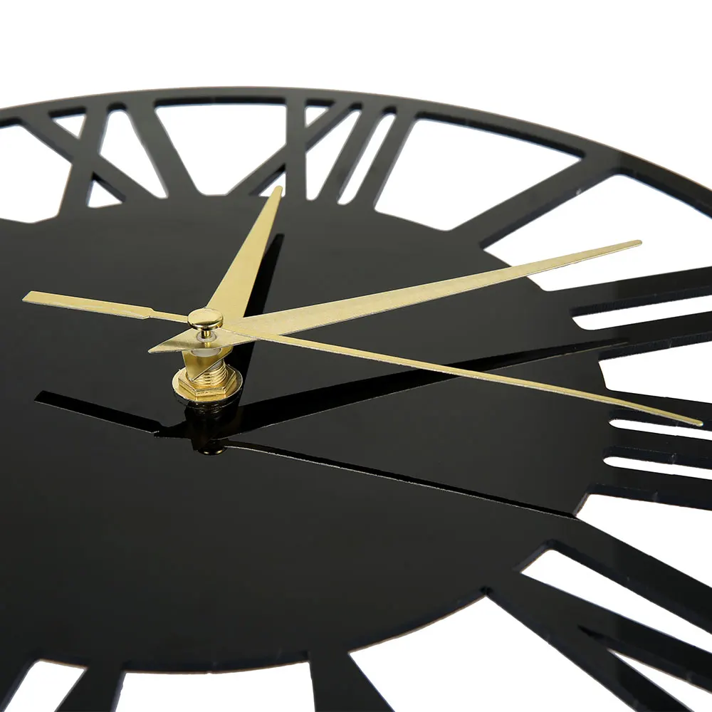 Скандинавские металлические римские цифры настенные часы Ретро железные